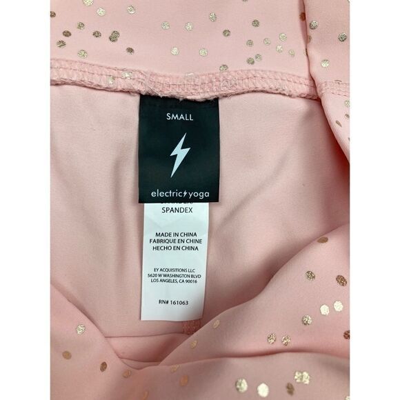 Electric yoga together bra and together leggings in blush and gold foil dot - Picture 13 of 13